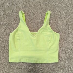 BEYOND YOGA Light Lime Green Built In Bra Tank Top XS